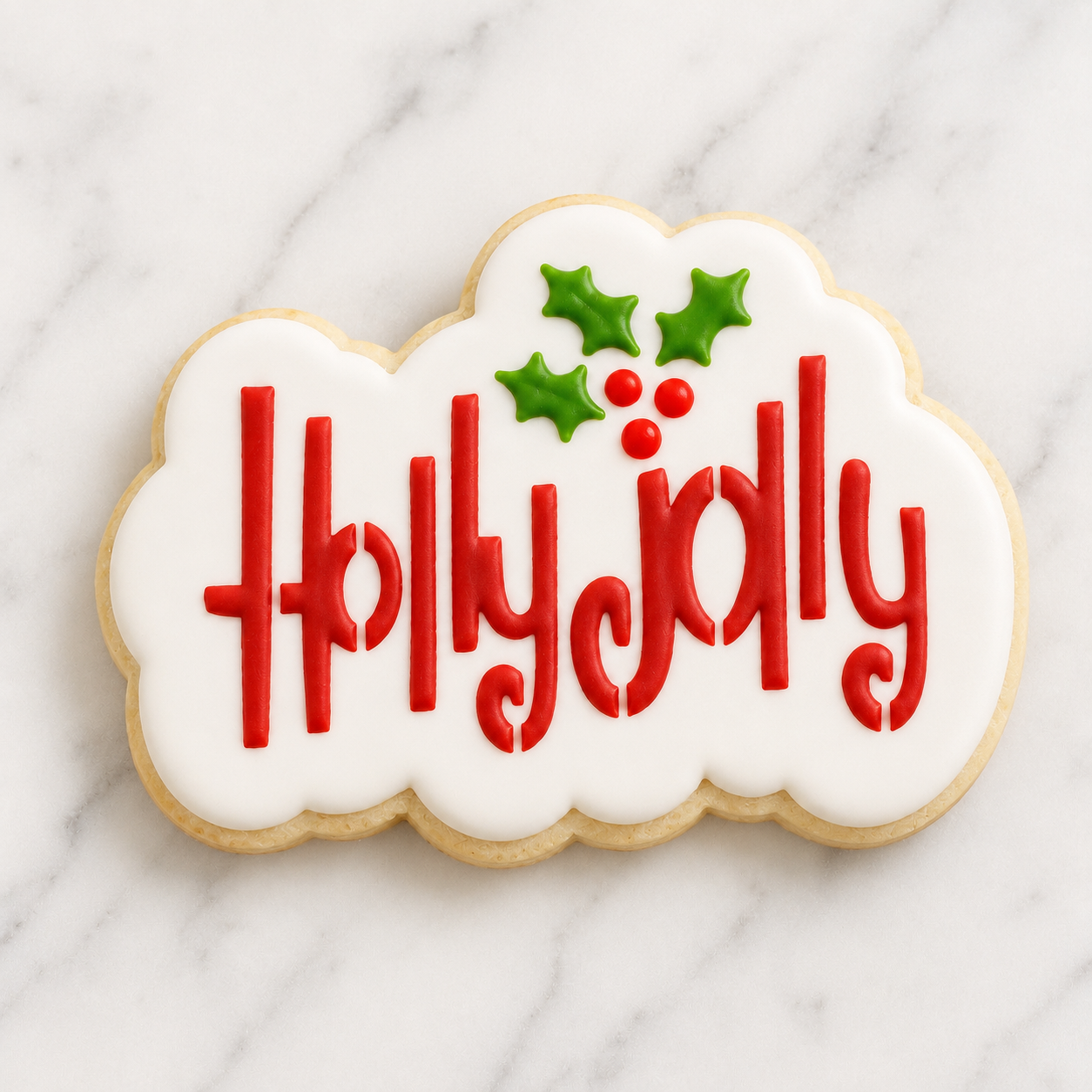 Holly Jolly Cutter/Stencil bakeartstencil