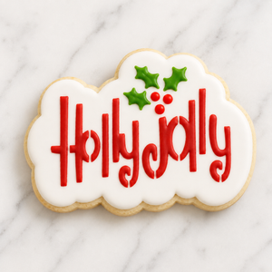 Holly Jolly Cutter/Stencil bakeartstencil