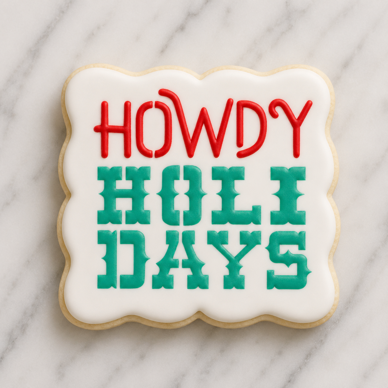 Howdy Holidays Cookie Stencil bakeartstencil