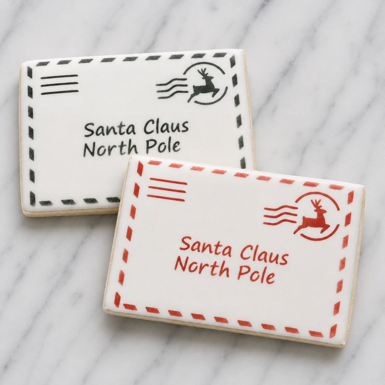 North Pole Envelope Cookie Stencil bakeartstencil