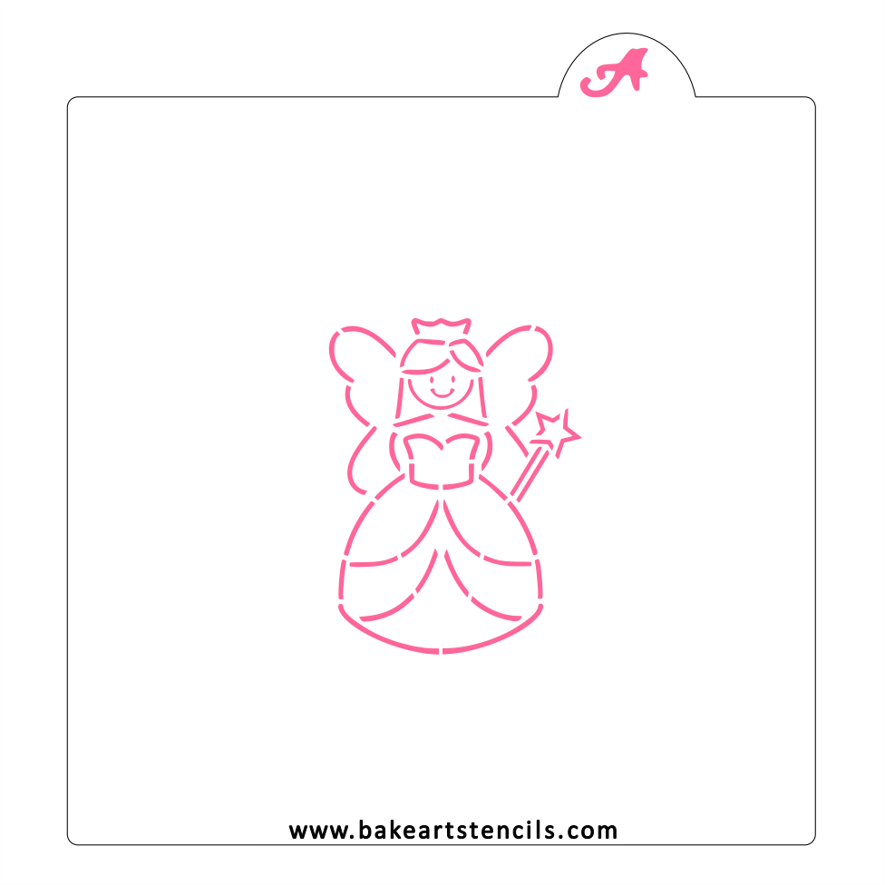 Fairy Princess PYO Cookie Stencil bakeartstencil
