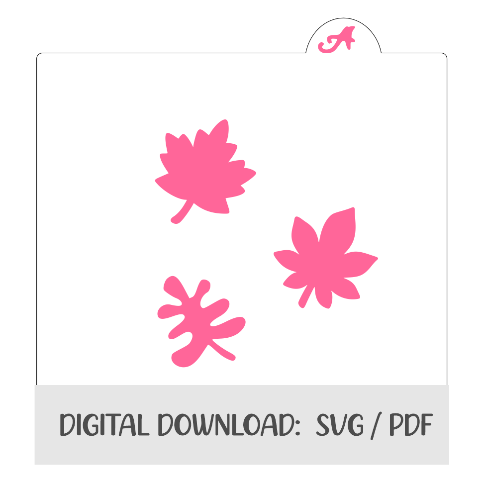 Fall Leaves Small Digital Download bakeartstencils