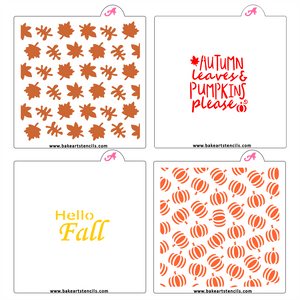 Fall Stencils Theme Bundle bakeartstencil