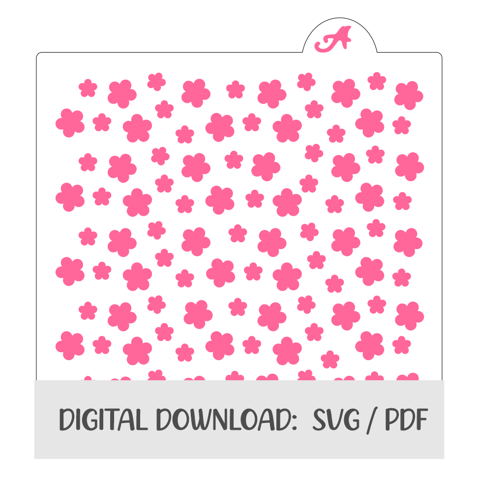 Field of Flowers Digital Download bakeartstencils