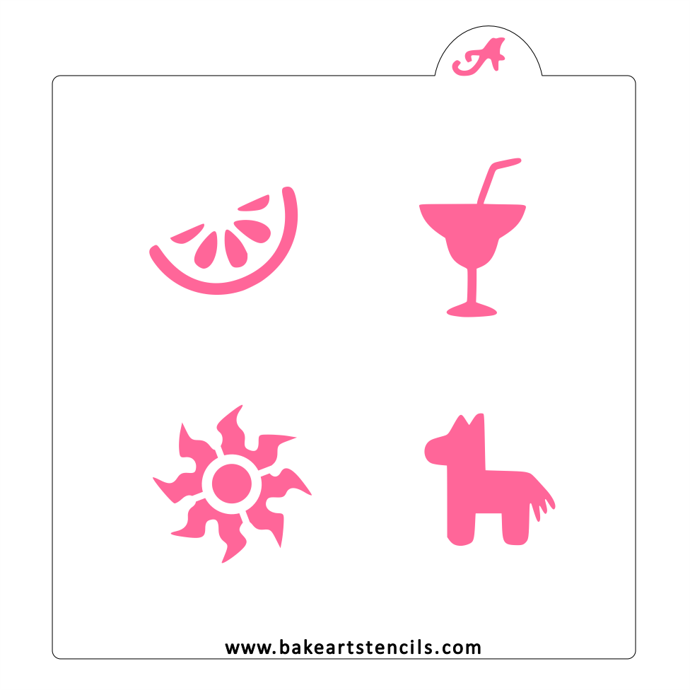 Fiesta Oreo Stencil bakeartstencil