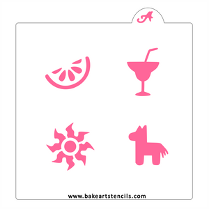 Fiesta Oreo Stencil bakeartstencil