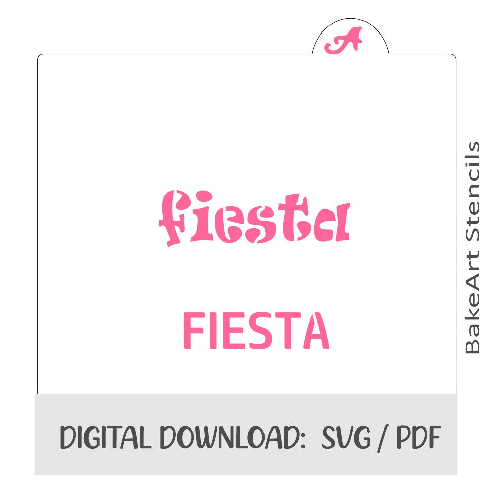 Fiesta Digital Download bakeartstencils