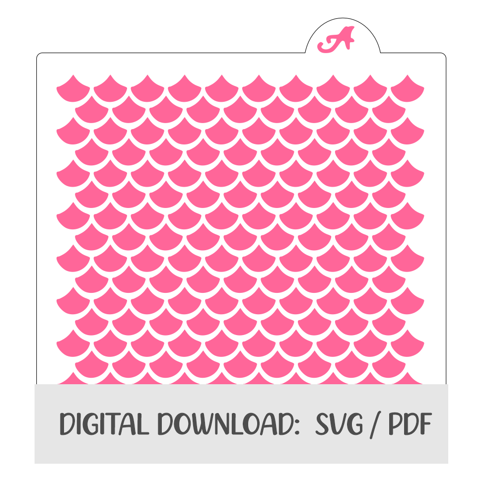 Fish Scales Digital Download bakeartstencils