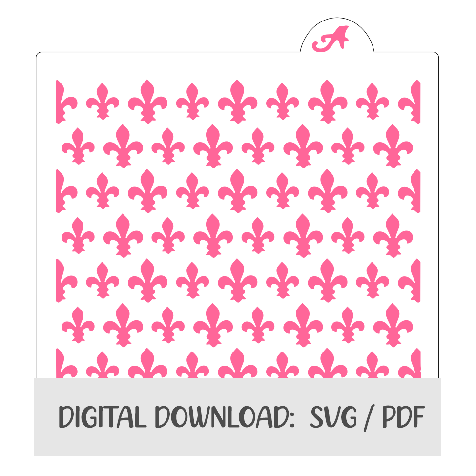 Fleur Flair Pattern Digital Download bakeartstencils