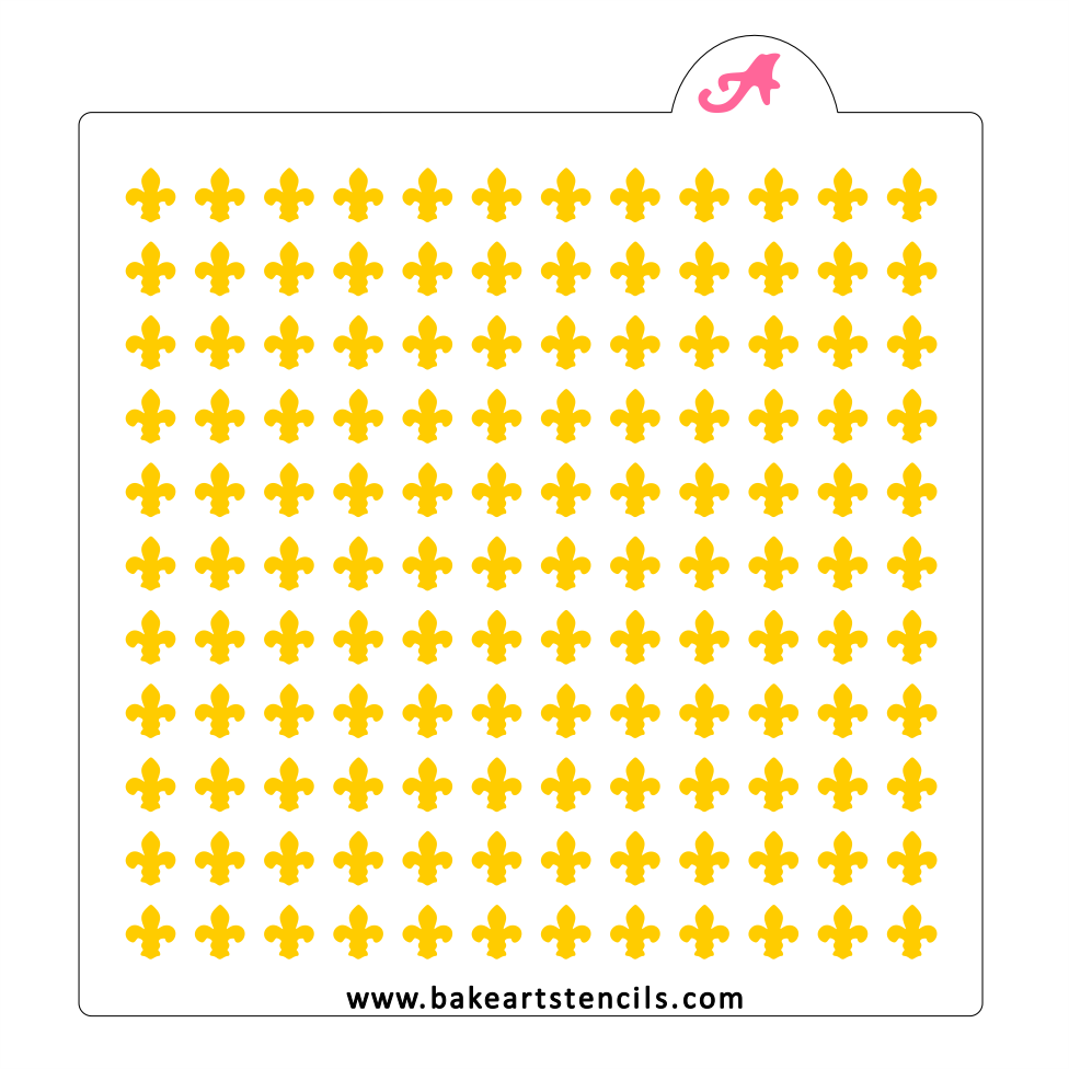 Fleur de Lis Sprinkles Stencil bakeartstencil