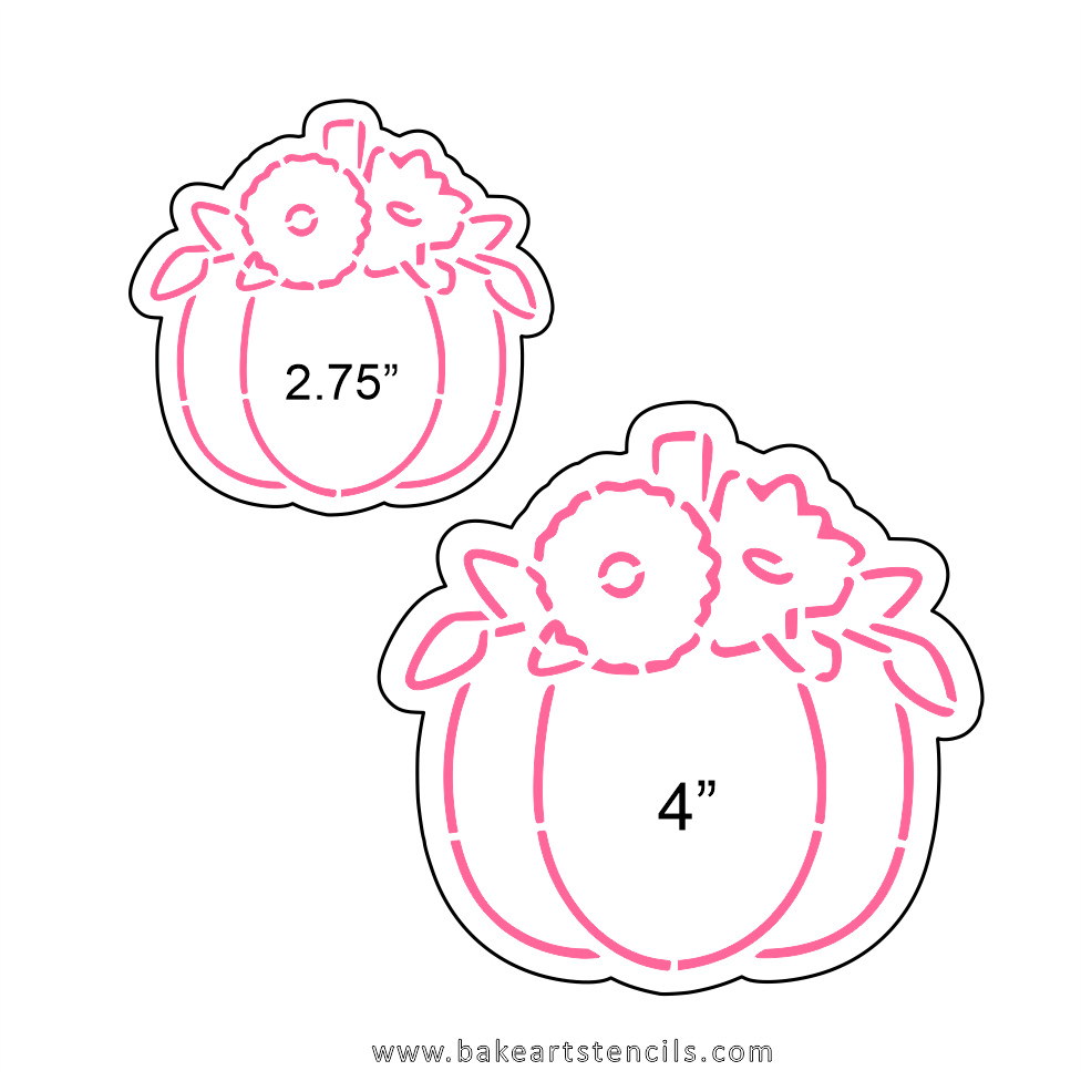 Floral Pumpkin Cutter/Stencil bakeartstencils
