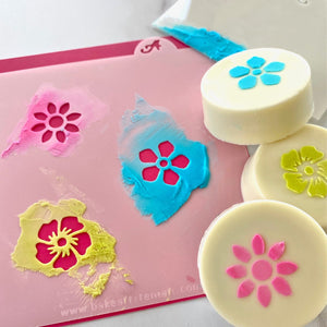 Flowers Oreo Stencil bakeartstencil