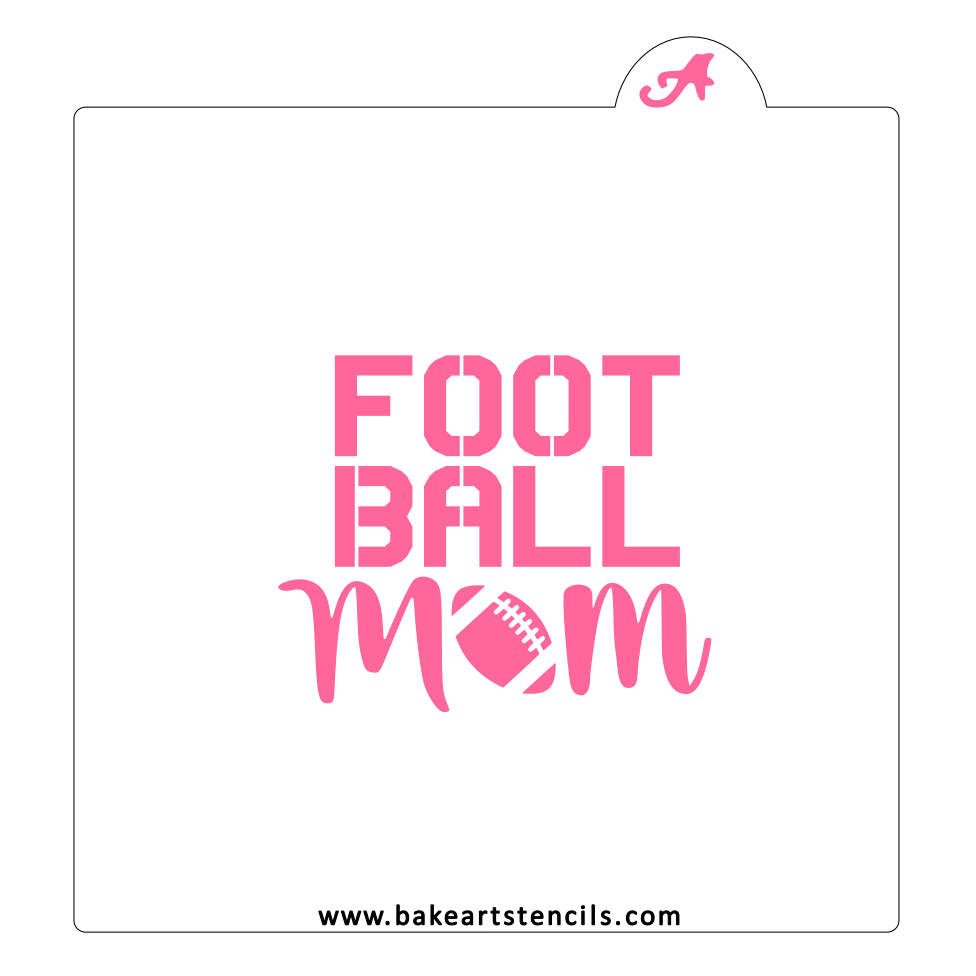 Football Mom Cookie Stencil bakeartstencil