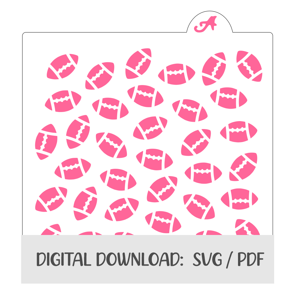 Football Pattern Digital Download bakeartstencils