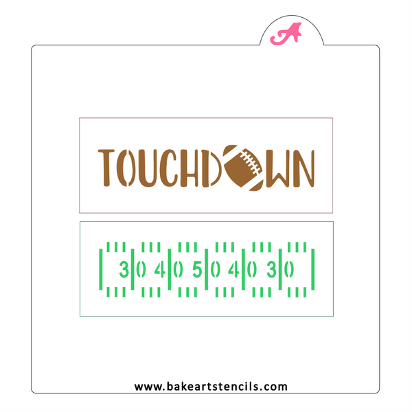 Football Stack Sticks Stencil - bakeartstencils