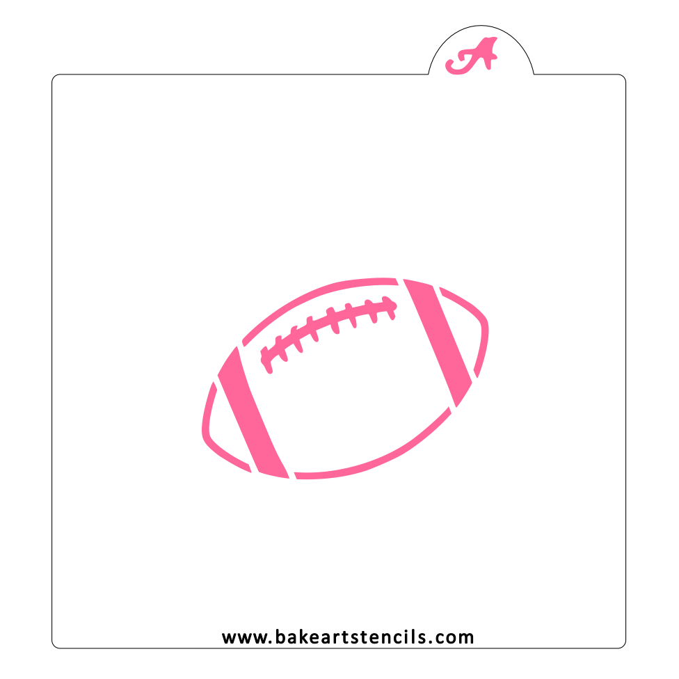 Football Cookie Stencil bakeartstencil
