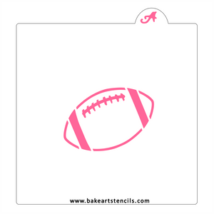 Football Cookie Stencil bakeartstencil