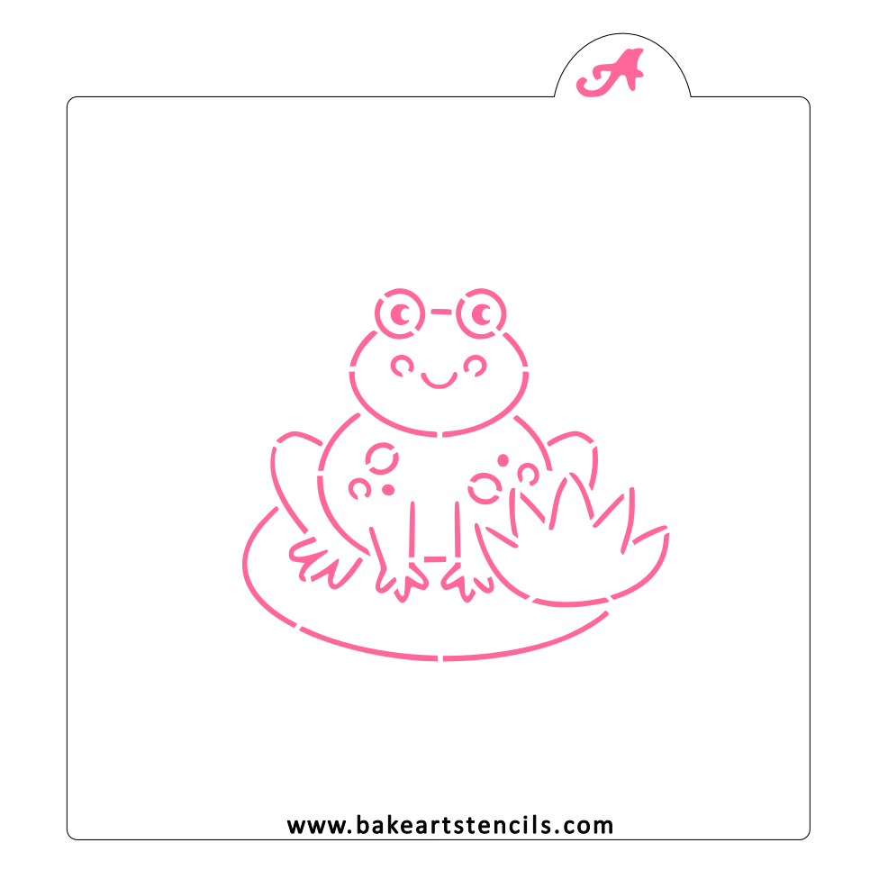Frog PYO Cookie Stencil bakeartstencil