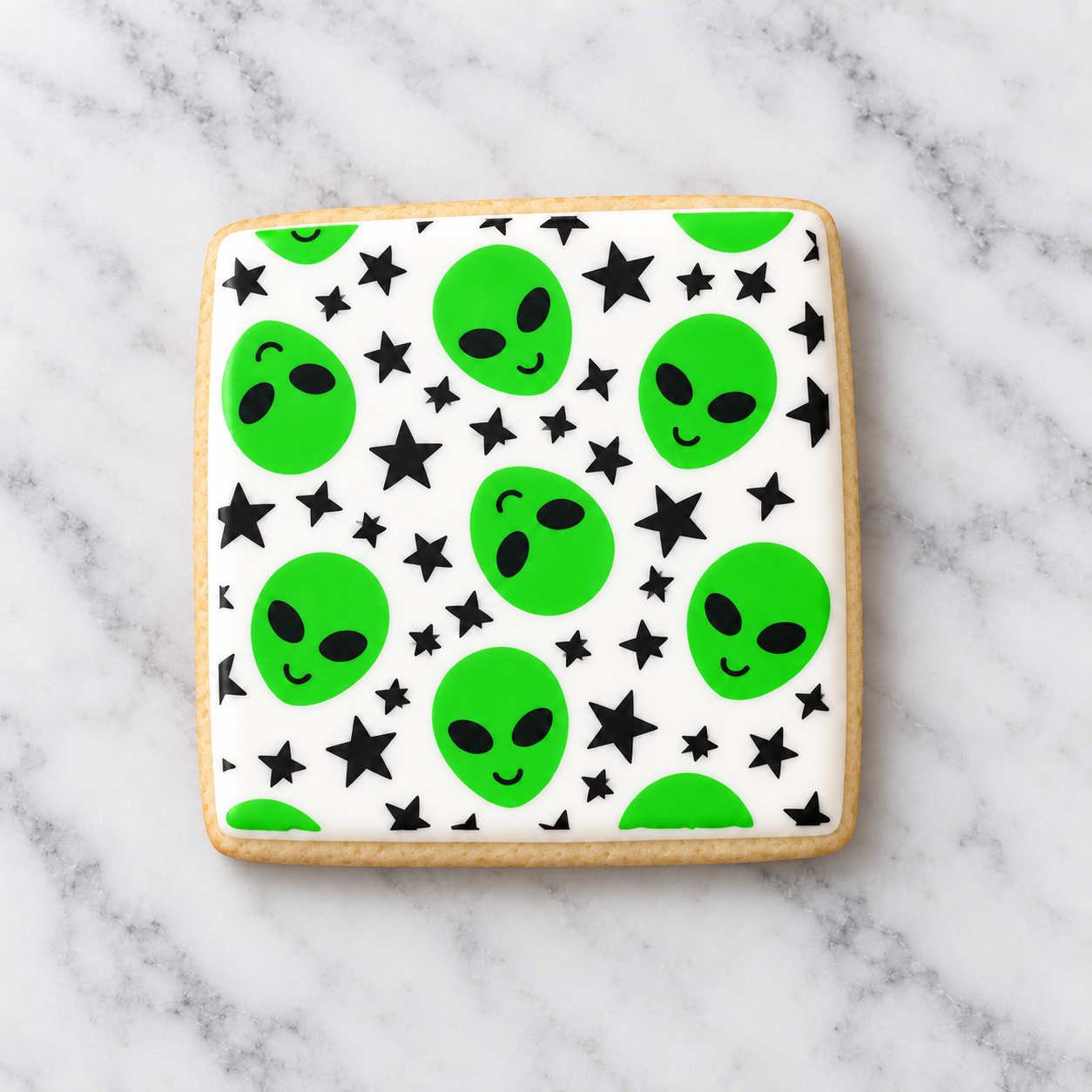 Galactic Alien Cookie Stencil Set bakeartstencils