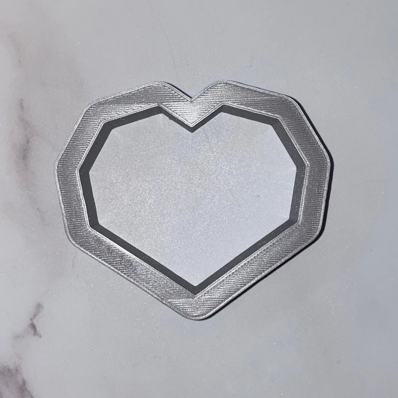 Gem Heart Cookie Cutter bakeartstencil