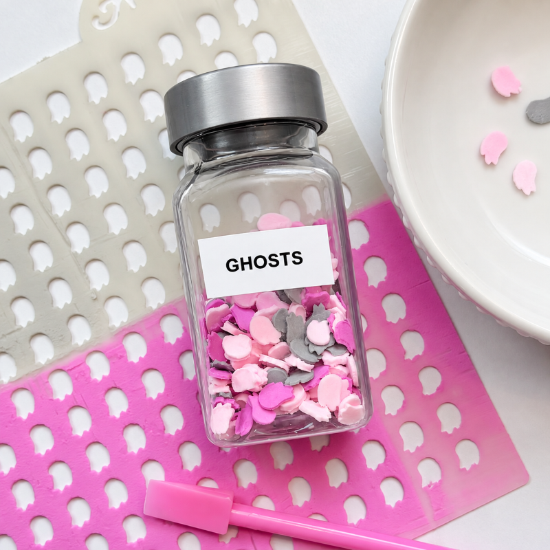 Ghost Sprinkles Stencil bakeartstencil