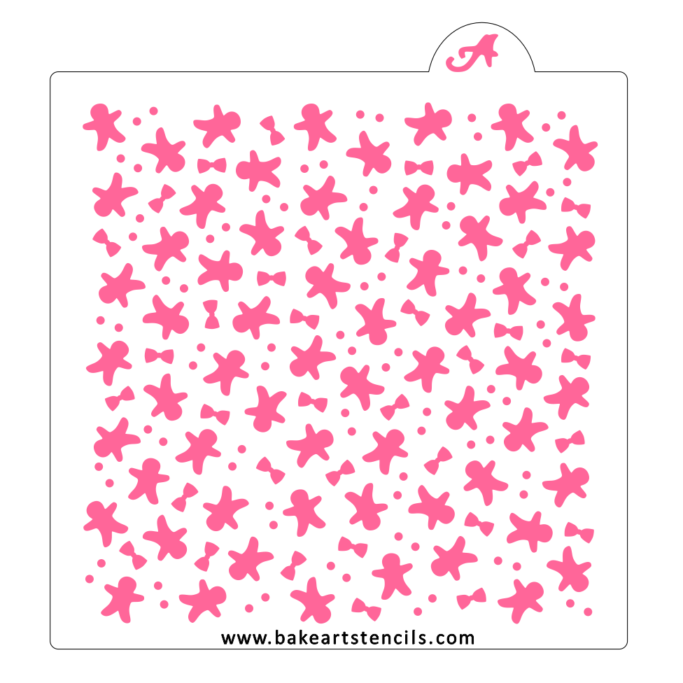 Gingy Fun Cookie Stencil bakeartstencil