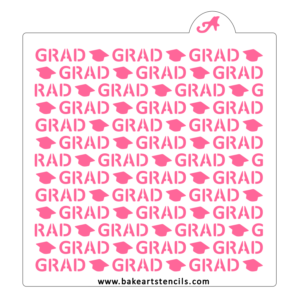 Grad Repeat Cookie Stencil bakeartstencil