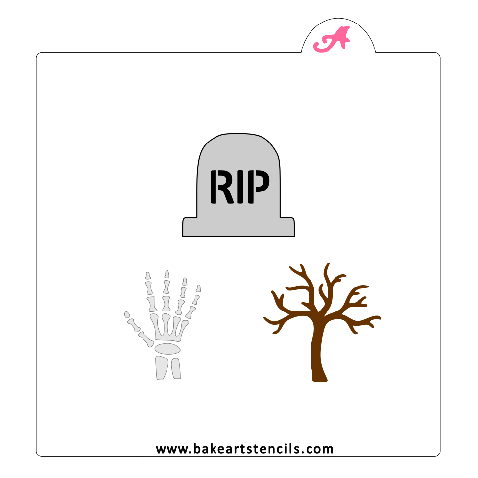 Graveyard Oreo Stencil bakeartstencil