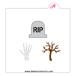 Graveyard Oreo Stencil bakeartstencil
