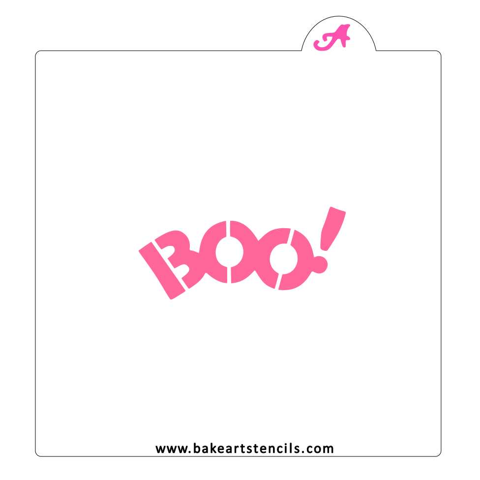 Halloween Boo Cookie Stencil with Cookie Cutter