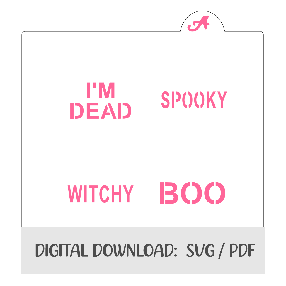 Halloween Conversation Sayings Digital Download bakeartstencils