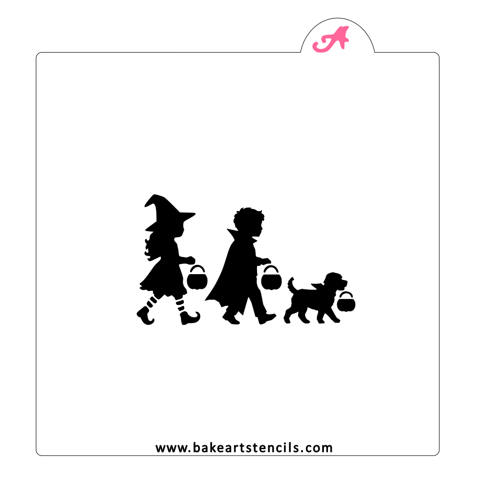 Halloween Parade Cookie Stencil bakeartstencil
