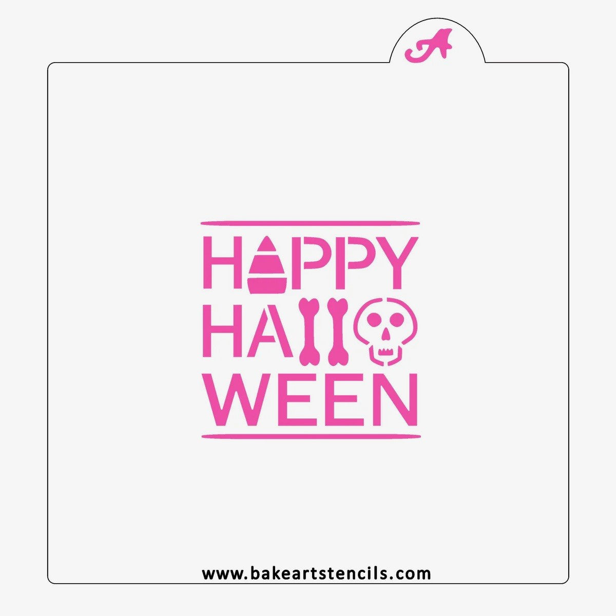 Happy Halloween Symbols Cookie Stencil bakeartstencil
