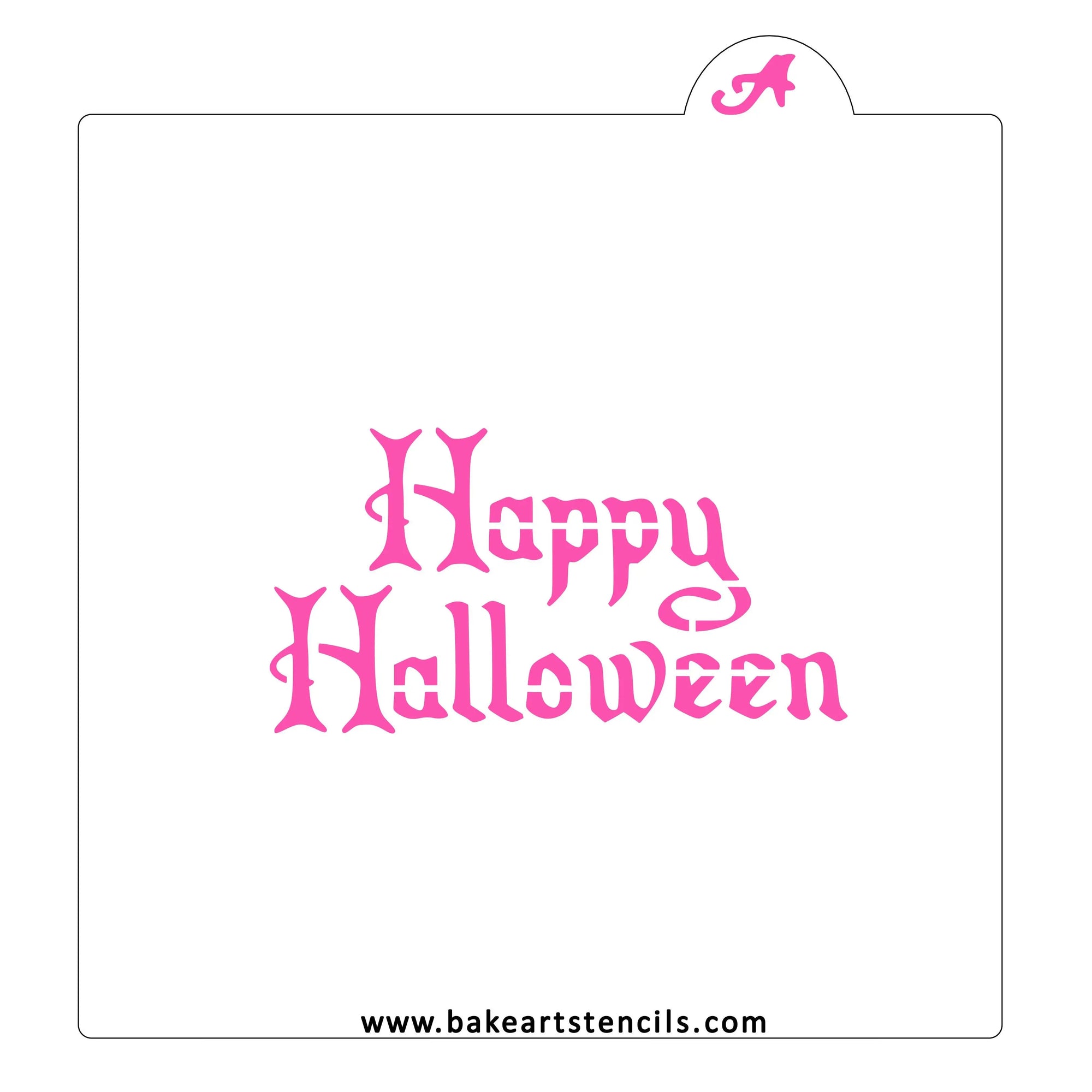 Happy Halloween Cookie Stencil with Cookie Cutter