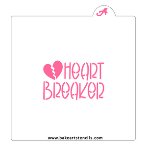Heart Breaker Cookie Stencil bakeartstencils