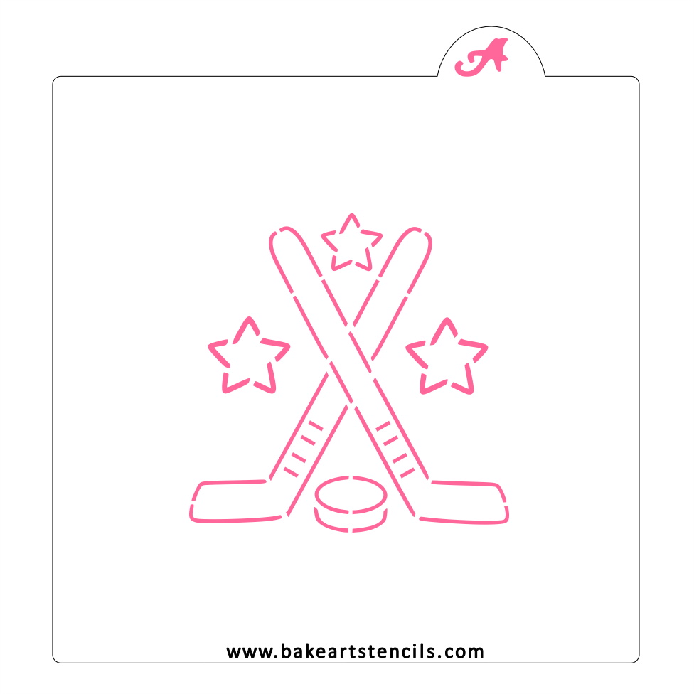 Hockey Game PYO Stencil bakeartstencil
