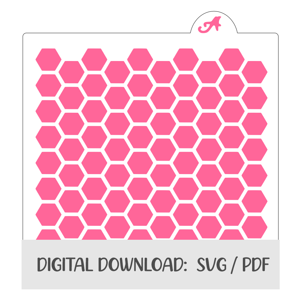 Honeycomb Pattern Digital Download bakeartstencils