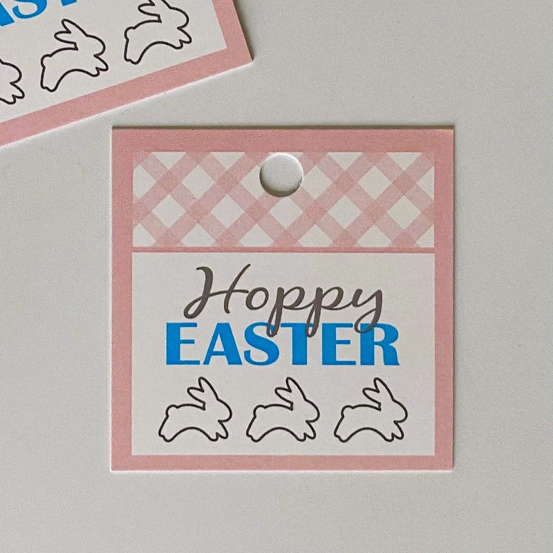 Hoppy Easter Printed Tags, a cute way to package Easter Cookies, Set of 12. 