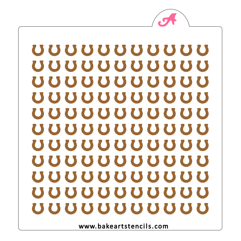 Horseshoe Sprinkles Stencil bakeartstencil