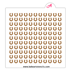 Horseshoe Sprinkles Stencil bakeartstencil