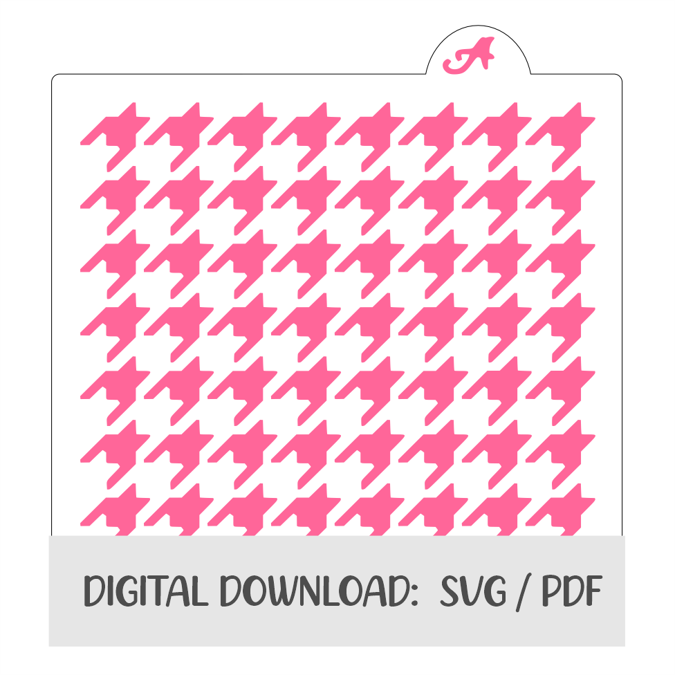 Houndstooth Pattern Digital Download bakeartstencils