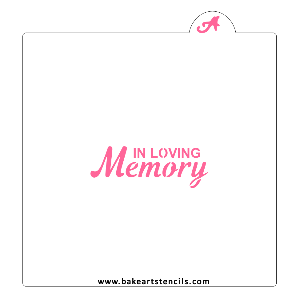 In Loving Memory Cookie Stencil bakeartstencil