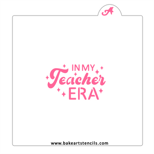 Teacher Era Cookie Stencil bakeartstencil