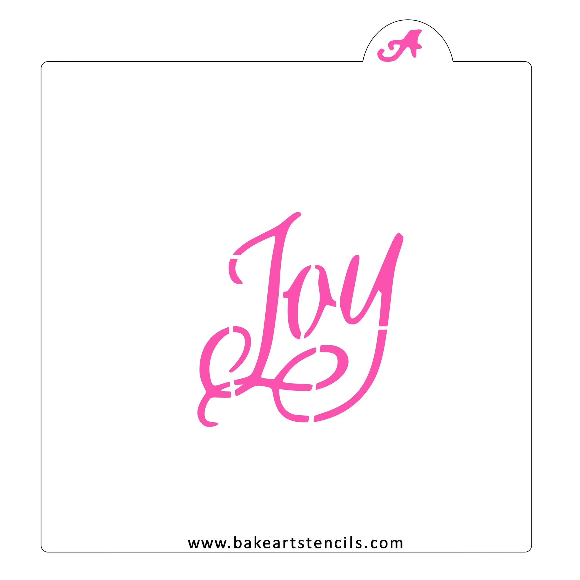 Joy Cookie Stencil with matching Cookie Cutter 