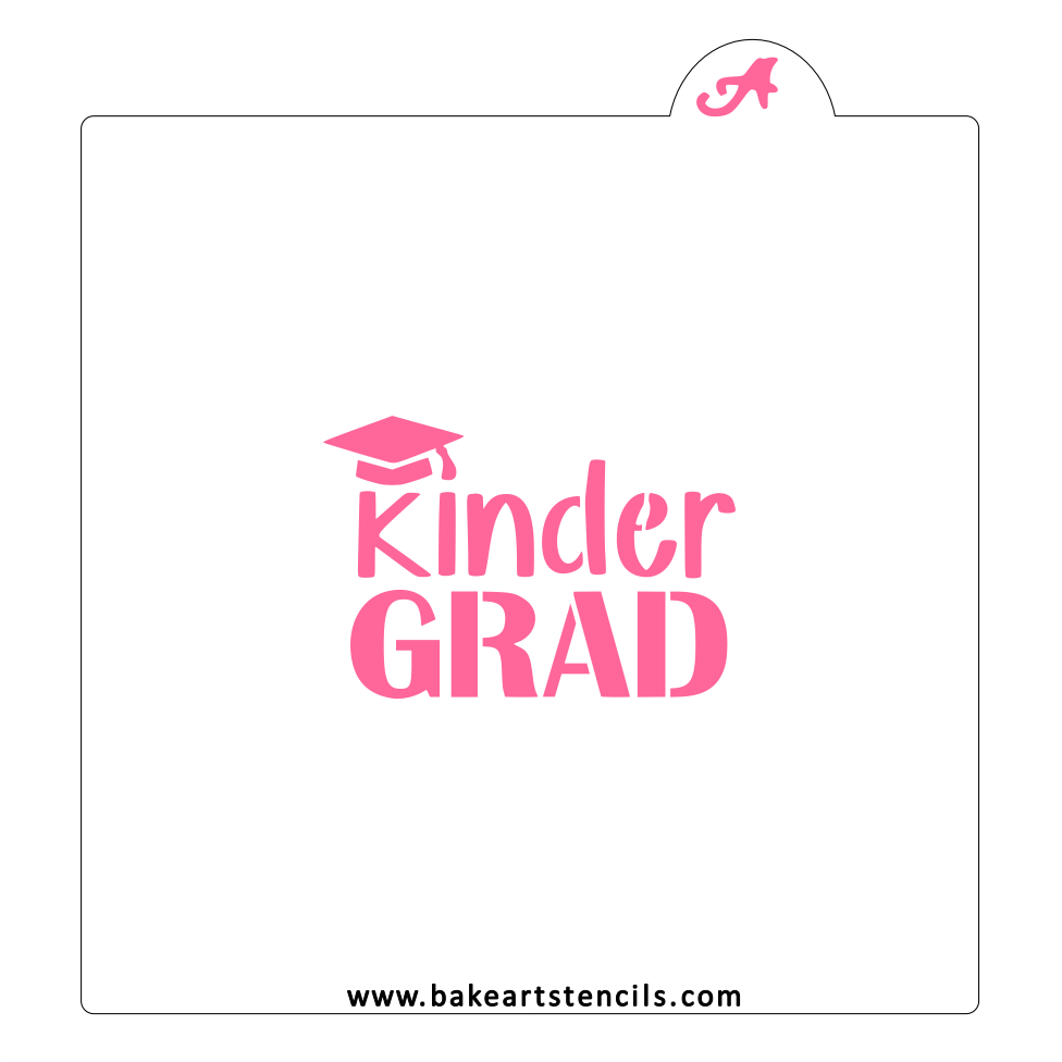 Kinder Grad Cookie Stencil bakeartstencils