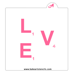 Game Letters Cookie Set - LOVE bakeartstencils