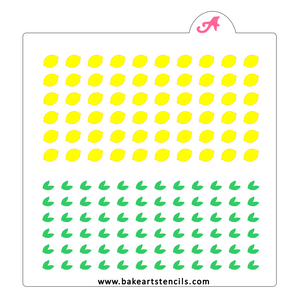 Lemon Sprinkles Stencil bakeartstencil