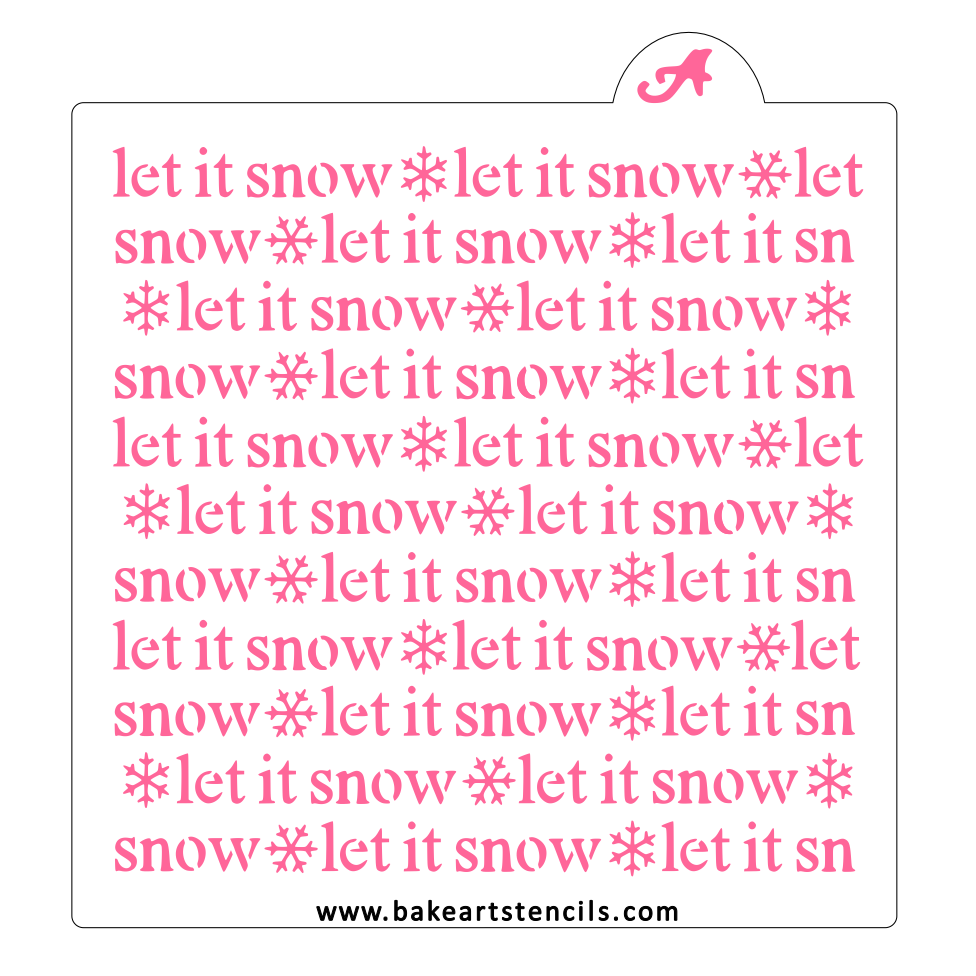 Let it Snow Repeat Stencil