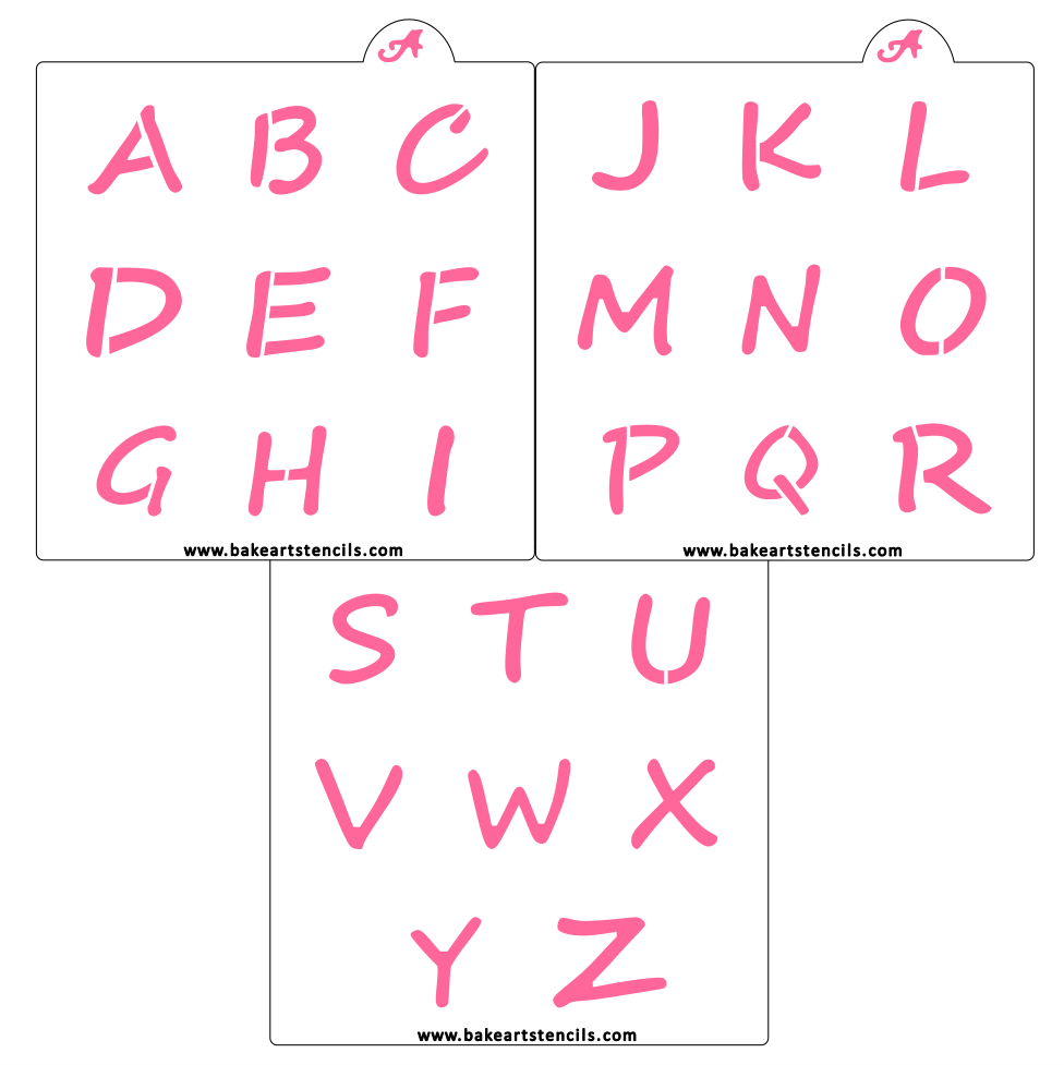 Alphabet Stencil Set bakeartstencil