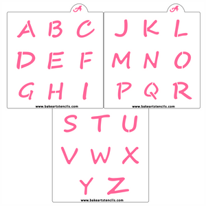 Alphabet Stencil Set bakeartstencil